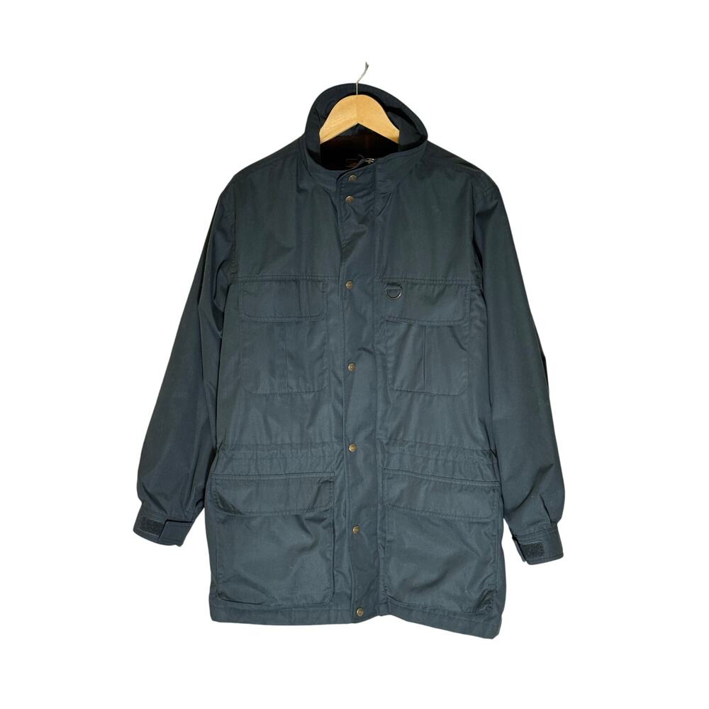 Vintage Eddie Bauer Wool Lined Plaid Mountain Parka Jacket Blanket Field Chore S